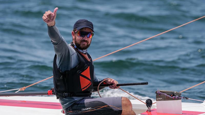 Jean Paul de Trazingnes - 2022 USSCA Sunfish North American Championship  photo copyright Stephen Leek taken at Hyannis Yacht Club and featuring the Sunfish class