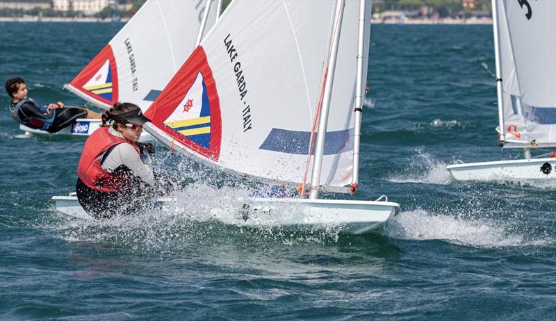 2022 Sunfish World Championship day 2 photo copyright Elena Giolai taken at Circolo Vela Torbole and featuring the Sunfish class