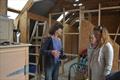 Viewing the early work on Solva Sailing Club's new changing rooms © Helen Hughes