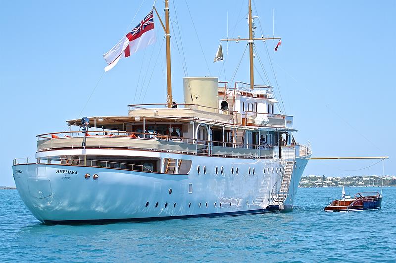 The superyacht Shemara was constructed in 1929 and refitted extensively before voyaging to Bermuda for the 2017 America's Cup photo copyright Richard Gladwell taken at  and featuring the Superyacht class