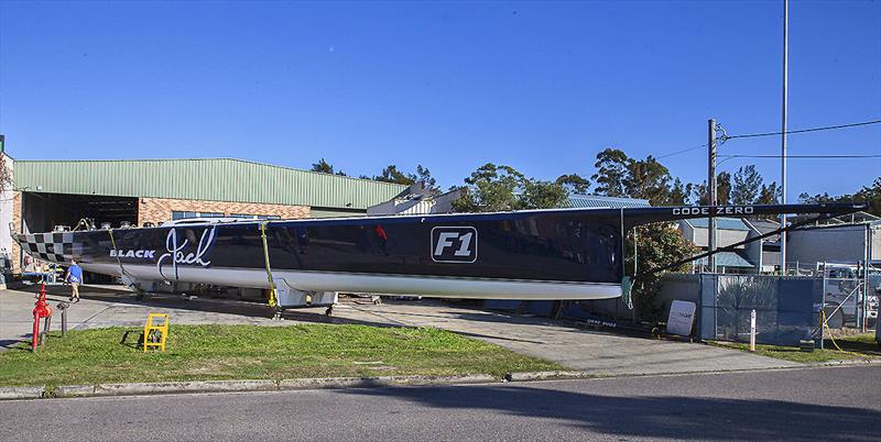 Black Jack's new bowsprit has a carbon bob stay photo copyright Crosbie Lorimer taken at  and featuring the Superyacht class