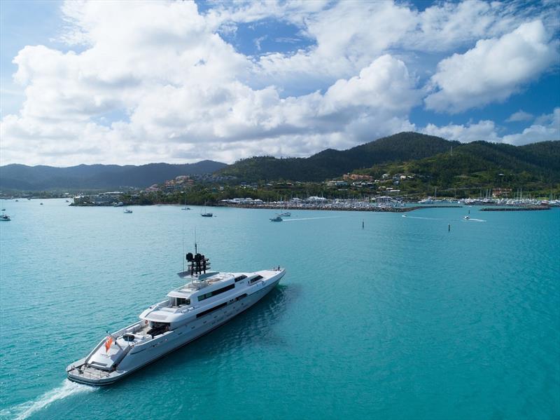 Superyacht making its way to Coral Sea Marina Resort photo copyright Australian Superyacht Rendezvous taken at  and featuring the Superyacht class