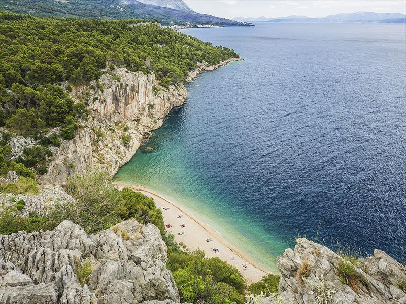 A serene, secluded beach in Croatia, a country full of uninhabited bays photo copyright West Nautical taken at  and featuring the Superyacht class