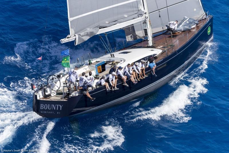 Bounty in the Grand Prix/MiniMaxi Division on day 2 of the Rolex Swan Cup Caribbean photo copyright Nautor's Swan / Studio Borleghi taken at Yacht Club Costa Smeralda and featuring the Swan class