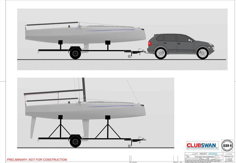 ClubSwan 28 - Preliminary Trailer Arrangement photo copyright Nautor's Swan taken at  and featuring the Swan class