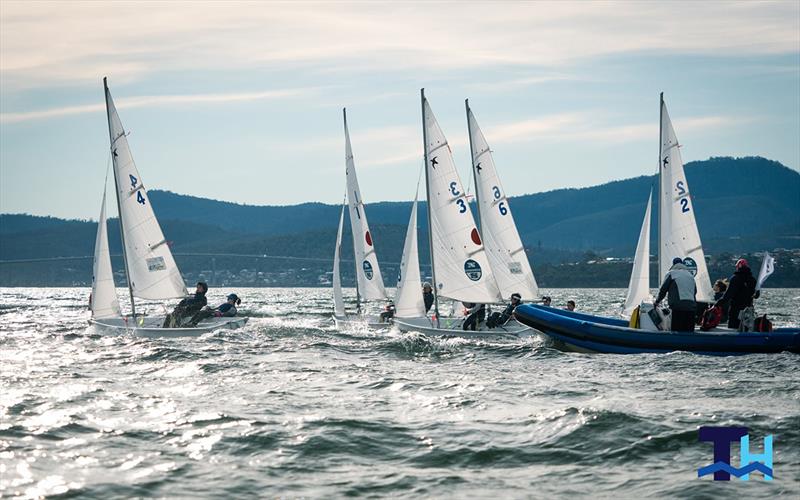 Australian schools team racing on the Derwent in June won by Scots College Sydney with Ascham School winning the girls event photo copyright Tom Hodge Media taken at Sandy Bay Sailing Club and featuring the Team Racing class