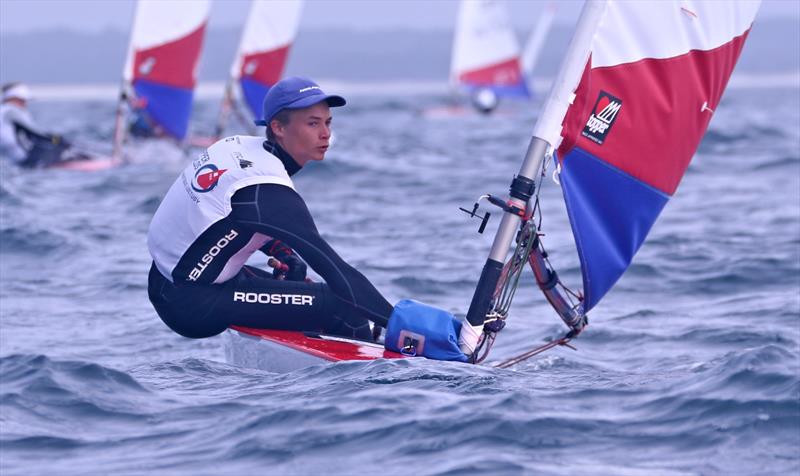 Scott Wilkinson wins the 5.3 fleet at the Rooster Topper World Championships 2017 photo copyright Simon McIlwaine / www.wavelengthimage.com taken at Le cercle nautique de Loctudy and featuring the Topper class