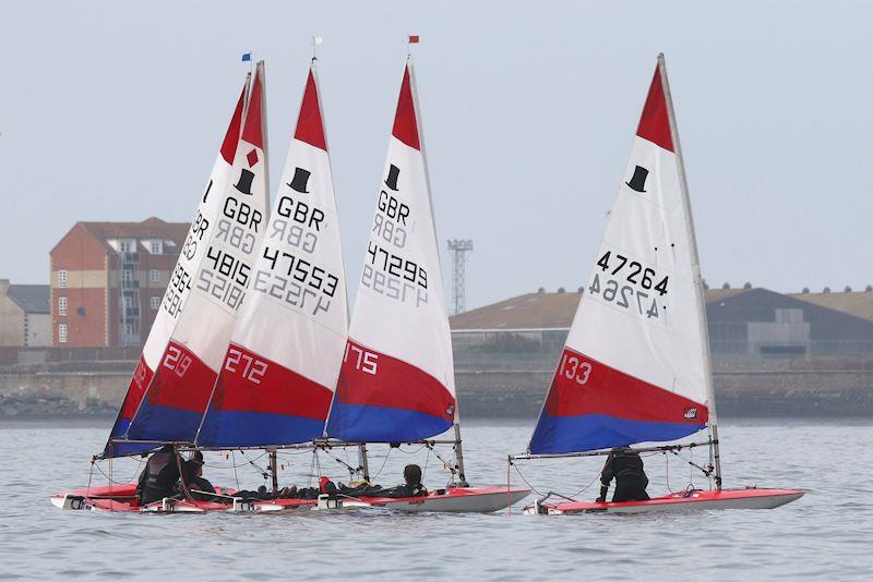 Waiting for the wind - Topper North Traveller Series Round 4 / Northern Area Championships at Tees and Hartlepool YC photo copyright Fiona Spence taken at Tees and Hartlepool Yacht Club and featuring the Topper class