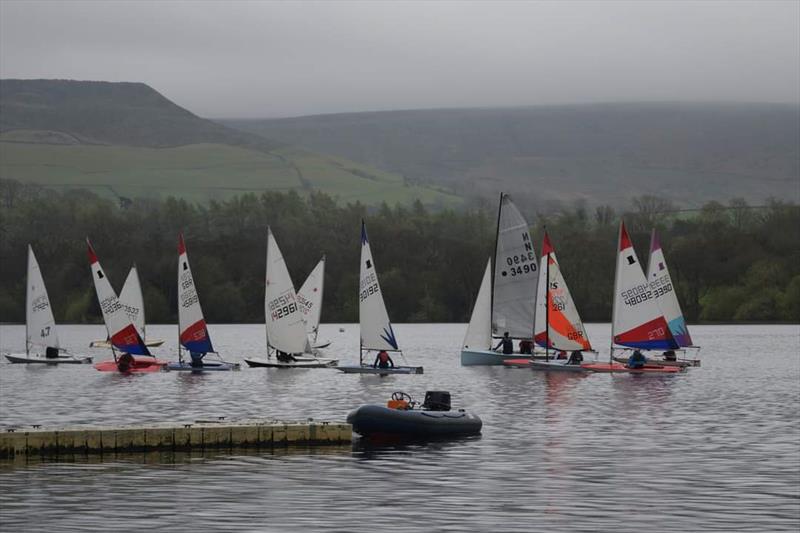 Derbyshire Youth Sailing at Toddbrook event at Combs photo copyright D Sanderson taken at Combs Sailing Club and featuring the Topper class