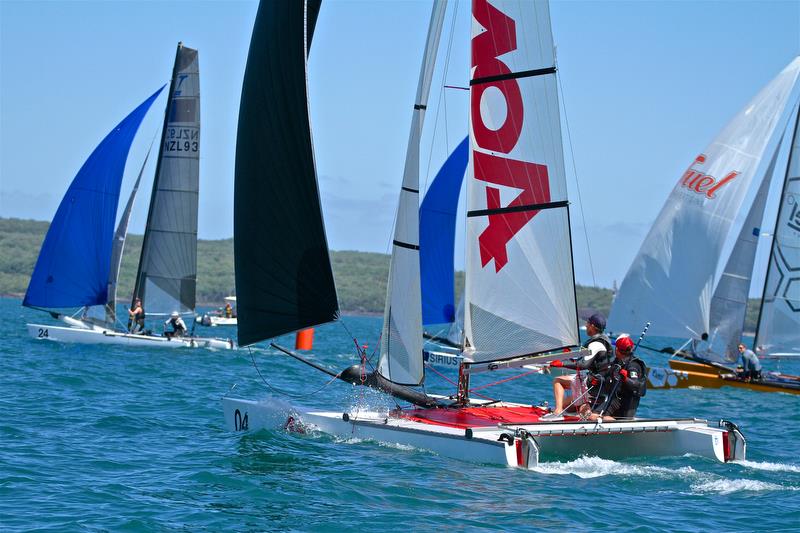 Julian Tankard and Simon Cooke (NZL) - Race 6 finish - Int Tornado Worlds - Day 3, presented by Candida, January 7, - photo © Richard Gladwell