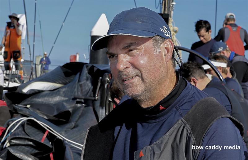 Sam Haynes owner and skipper of Celestial photo copyright Bow Caddy Media taken at Cruising Yacht Club of Australia and featuring the TP52 class