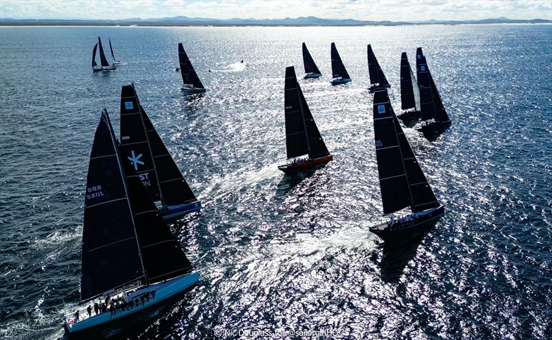 The whole fleet during Pallas Capital Gold Cup Act 3 photo copyright Nic Douglass for @sailorgirlHQ taken at Newcastle Cruising Yacht Club and featuring the TP52 class