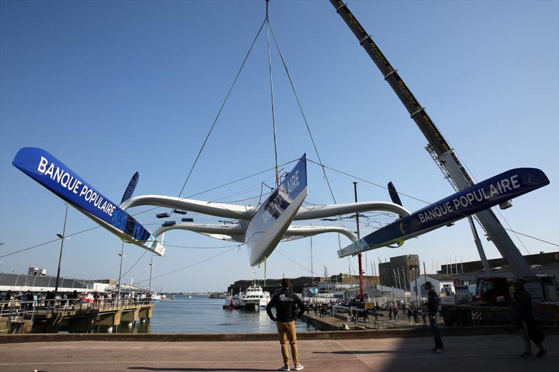 Launch of the new Ultim Tri Banque Populaire XI photo copyright B-Philippe/CDK Technologies taken at  and featuring the Trimaran class