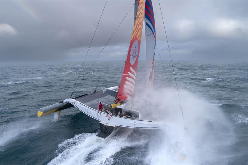 The Arkea Ultim Challenge photo copyright Ronan Gladu taken at  and featuring the Trimaran class