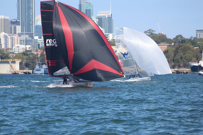 Red Energy and Icarus go head to head - 12ft Skiff Australian Championship photo copyright Vita Williams taken at  and featuring the 12ft Skiff class