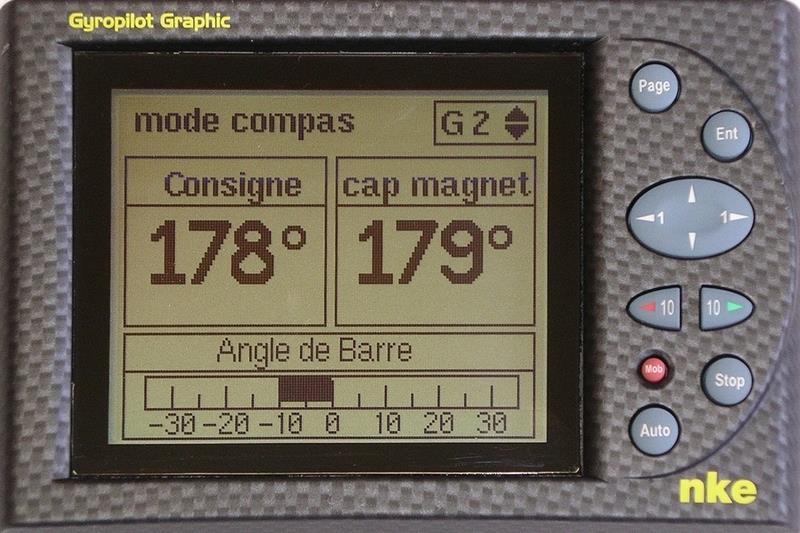 Autopilot display from nke - photo © nke Marine Electronics