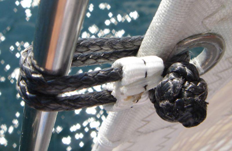 Soft connections can also be used on a staysail luff photo copyright upffront.com taken at  and featuring the  class