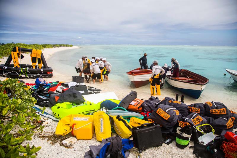 Team Vestas Wind recover equipment from Cargados Carajos Shoals, Mauritius photo copyright Brian Carlin / Team Vestas Wind / Volvo Ocean Race taken at  and featuring the Volvo One-Design class