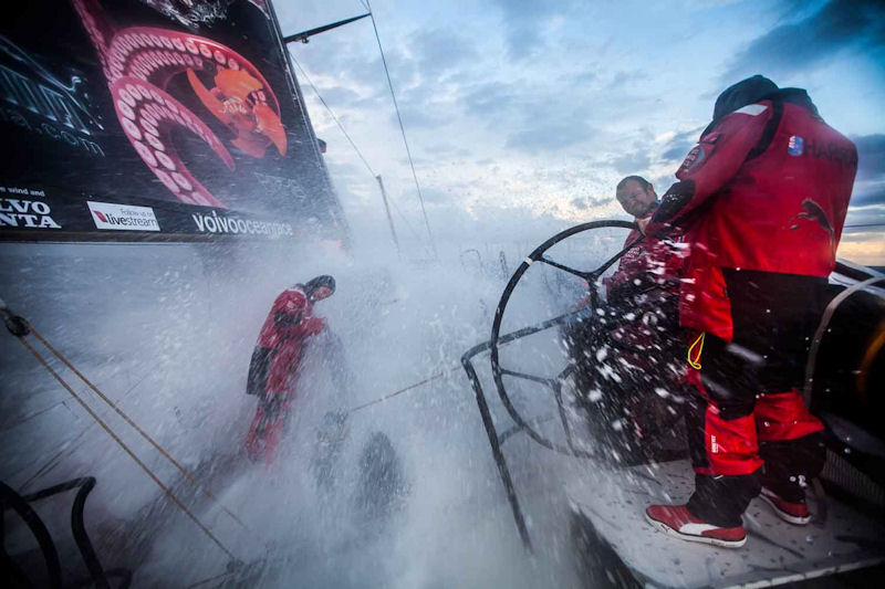 Kelvin Harrap sending PUMA's Mar Mostro through its paces during leg 7 of the Volvo Ocean Race photo copyright Amory Ross / PUMA Ocean Racing / Volvo Ocean Race taken at  and featuring the Volvo 70 class