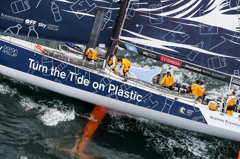 Turn the Tide on Plastic, Leg 4, Melbourne to Hong Kong, start photo copyright Ainhoa Sanchez / Volvo Ocean Race taken at Royal Melbourne Yacht Squadron and featuring the Volvo One-Design class