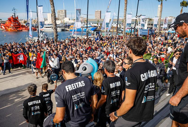 VO65 parade before the start of The Ocean Race Leg 1 Start photo copyright Carlo Borlenghi / The Ocean Race taken at  and featuring the Volvo One-Design class