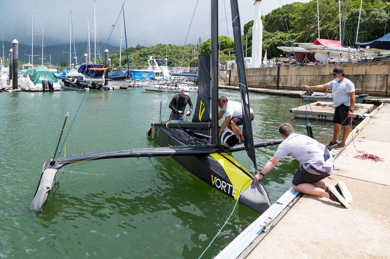 Vortex Pod Racer in Hong Kong: splash the boat photo copyright Guy Nowell taken at  and featuring the Vortex class