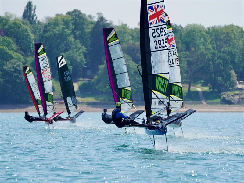 Racing during the WASZP GP at the Royal Victoria Yacht Club - photo © Nici Hoyle