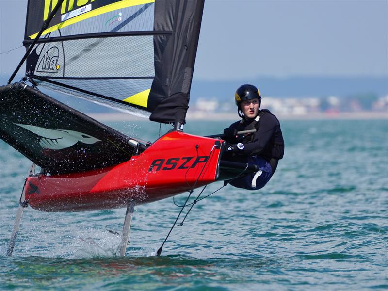 Max Rawlinson during the WASZP GP at the Royal Victoria Yacht Club - photo © Nici Hoyle