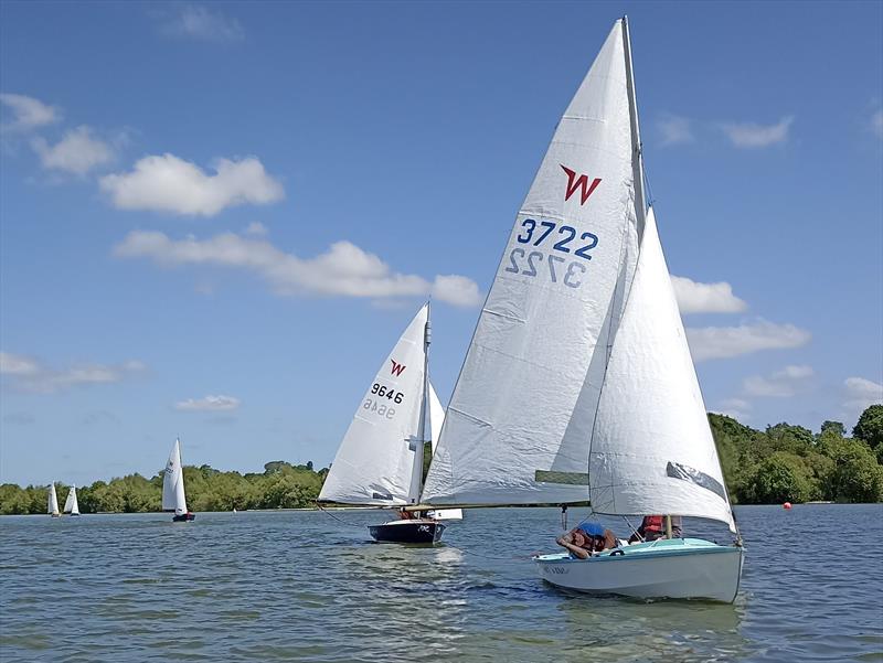 Vic Gyselynck and Tony Archer leading race 2 at the Banbury Wayfarer Open - photo © Neil Firth