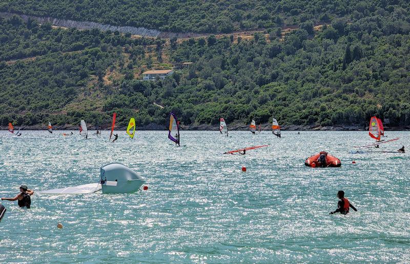 The windsurfers hit the water as the wind builds at Vassiliki photo copyright Mark Jardine taken at  and featuring the  class