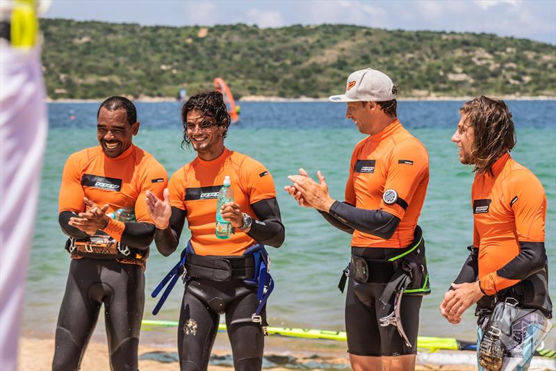 Top 4 of the day - EFPT Sardinia - Day 5 photo copyright Emanuela Cauli taken at  and featuring the Windsurfing class