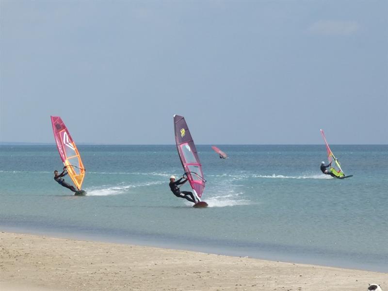 Mathis sailing with his family at his homespot - 2019 EFPT Las Dunas Costa Brava - Day 4 - photo © Job Vermeulen