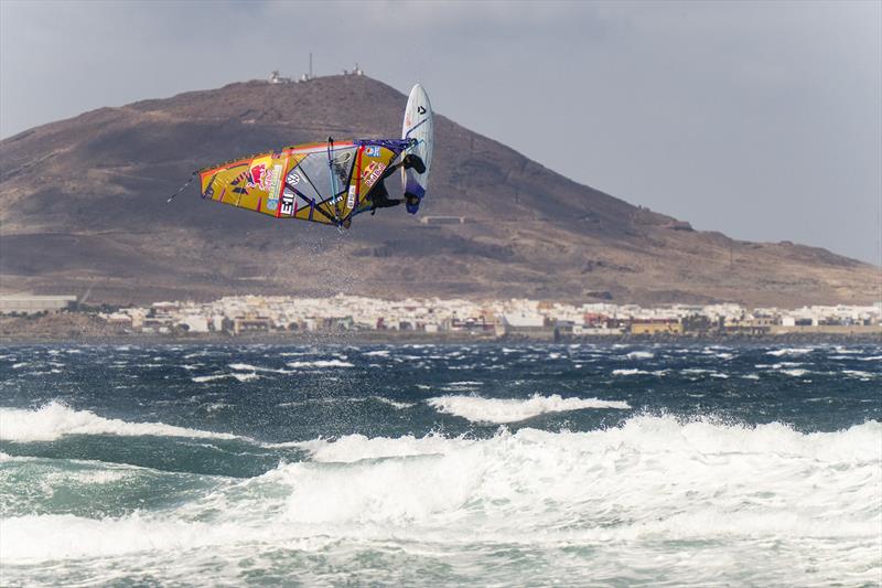 Laim Dunkerbeck on Gran Canaria Gloria Windsurf World Cup Day 2 - photo © Delfour Photografer