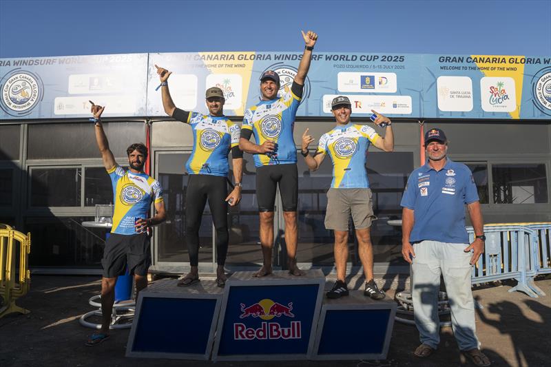 Podium Winners on Gran Canaria Gloria Windsurf World Cup Day 2 - photo © Delfour Photografer