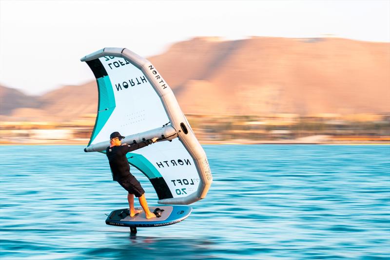 Wing foiler in action at AMAALA Yacht Club on the Red Sea - photo © Ian Roman