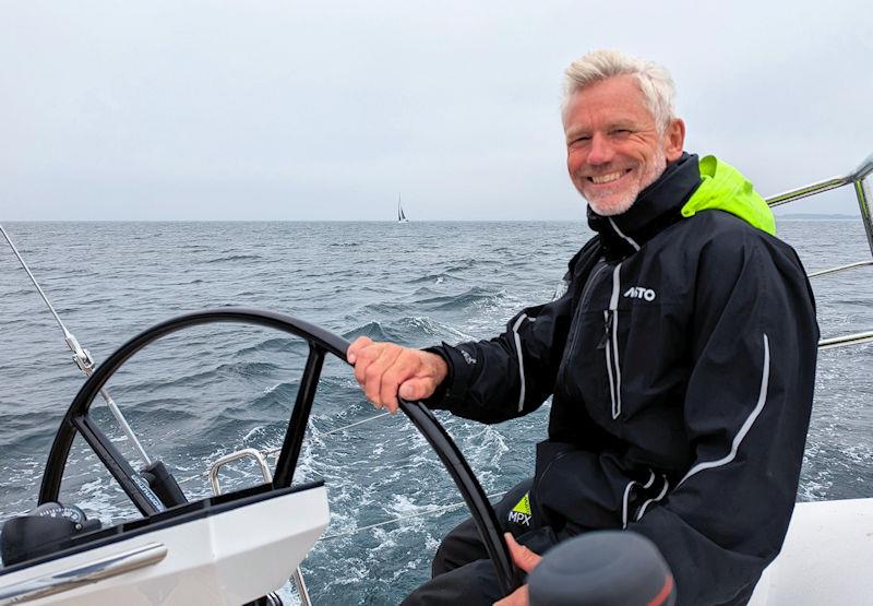 Torben Kornum on the wheel during the X-Yachts Gold Cup 2023 - photo © Mark Jardine