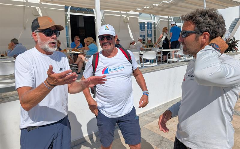 Karate sailing ashore on Friday at the inaugural X-Yachts Spanish Gold Cup - photo © Mark Jardine