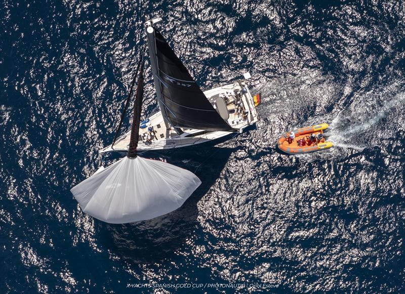 The media team in the RIB catching the action from the air and sea on day 1 of the inaugural X-Yachts Spanish Gold Cup - photo © Oriold Esteve / www.photonautic.com