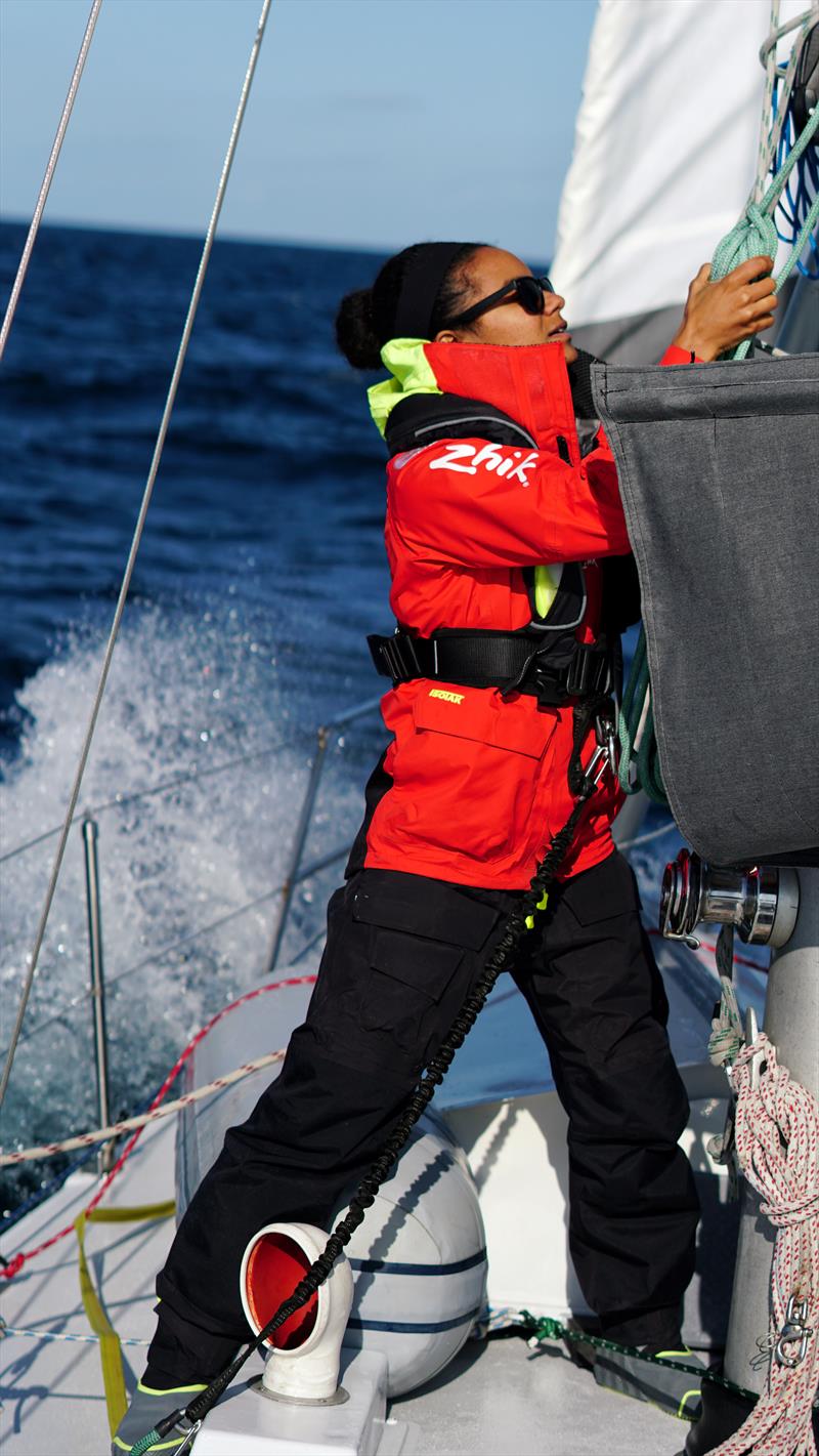 Kika decked out in her Zhik sailing gear photo copyright Sailing Uma taken at  and featuring the  class