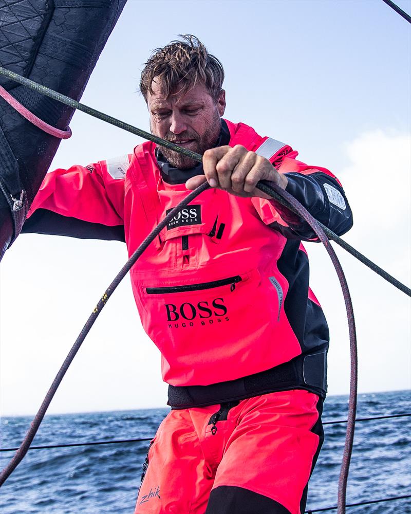 Alex Thomson wearing his Zhik Aroshell Smock photo copyright Alex Thomson Racing taken at  and featuring the  class